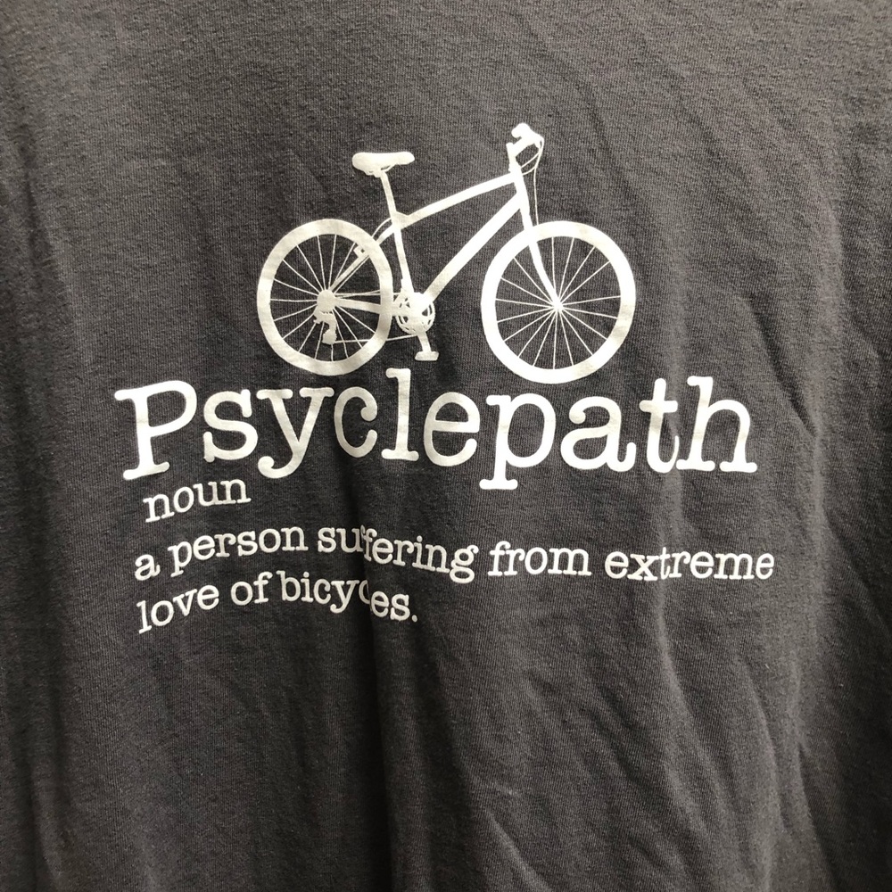 Men’s XL Graphic Tee: “Psycyclepath” EUC